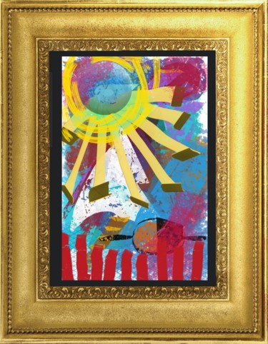 Arts numériques intitulée "Le roi soleil" par Jacky Patin, Œuvre d'art originale, Peinture numérique
