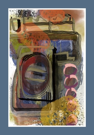 Digital Arts titled "Ma terrasse cérébra…" by Jacky Patin, Original Artwork, Digital Painting