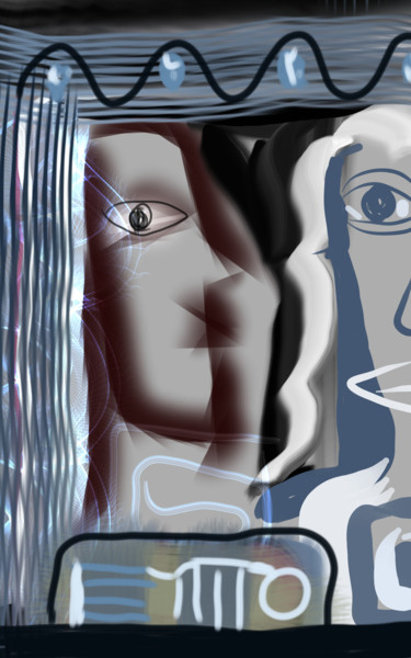 Цифровое искусство под названием "Confinement..." - Jacky Patin, Подлинное произведение искусства, Цифровая живопись