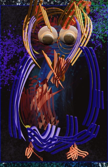Arts numériques intitulée "Le plus nocturne..." par Jacky Patin, Œuvre d'art originale, Peinture numérique