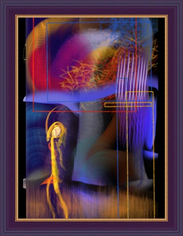 Arts numériques intitulée "La danse des couleu…" par Jacky Patin, Œuvre d'art originale, Peinture numérique