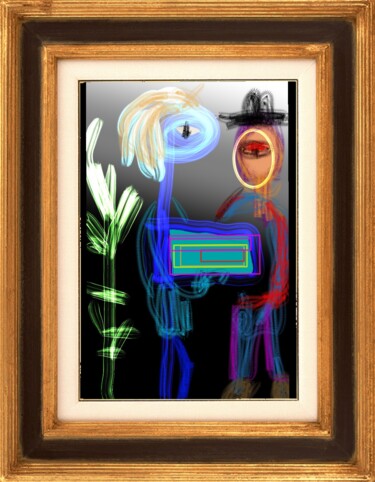 Digital Arts titled "L'heureux événement…" by Jacky Patin, Original Artwork, Digital Painting