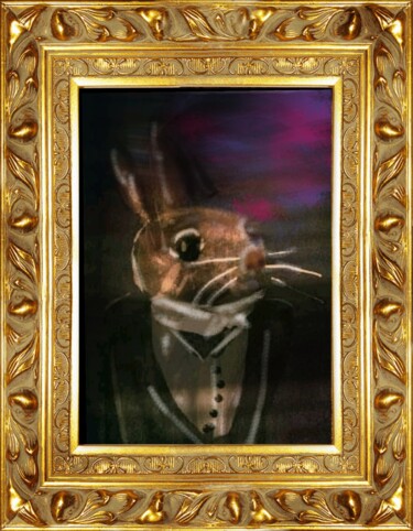 Arte digital titulada "Le lapin malin..." por Jacky Patin, Obra de arte original, Pintura Digital