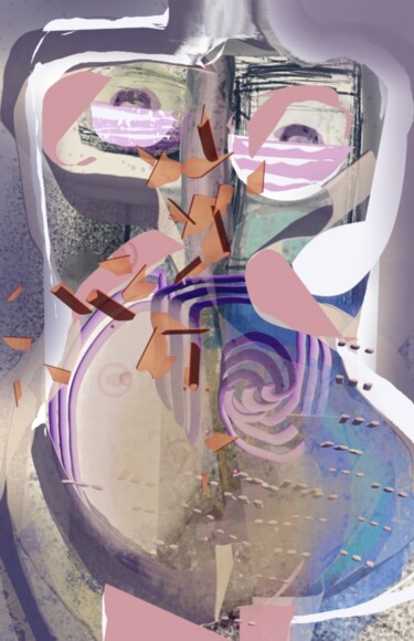 Arts numériques intitulée "La maternité..." par Jacky Patin, Œuvre d'art originale, Peinture numérique