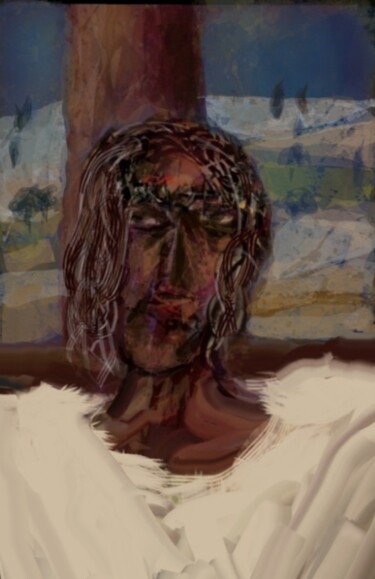 Digital Arts titled "Le mont Golgotha..." by Jacky Patin, Original Artwork, Digital Painting