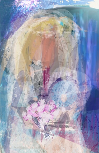 Arts numériques intitulée "La nouvelle mariée.…" par Jacky Patin, Œuvre d'art originale, Peinture numérique