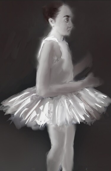 Malerei mit dem Titel "La danseuse classiq…" von Jacky Patin, Original-Kunstwerk, Digitale Malerei