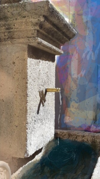 Photographie intitulée "La fontaine..." par Jacky Patin, Œuvre d'art originale, Travail numérique 2D