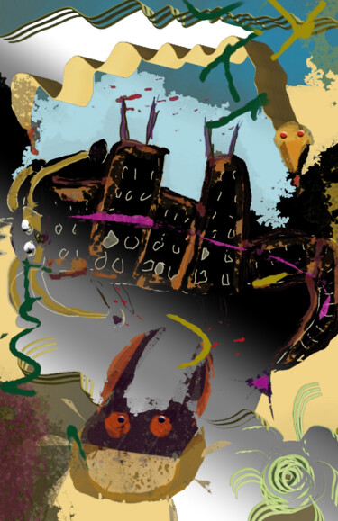 Arts numériques intitulée "Le bestiaire fantas…" par Jacky Patin, Œuvre d'art originale, Peinture numérique