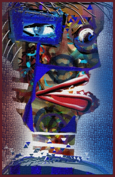 Grafika cyfrowa / sztuka generowana cyfrowo zatytułowany „Le portrait psychol…” autorstwa Jacky Patin, Oryginalna praca, Mal…