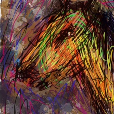Цифровое искусство под названием "Cheval, mon petit C…" - Jacky Patin, Подлинное произведение искусства, Цифровая живопись