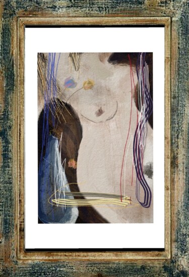 Digital Arts titled "Nudité offerte..." by Jacky Patin, Original Artwork, Digital Painting