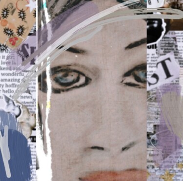 Grafika cyfrowa / sztuka generowana cyfrowo zatytułowany „Portrait féminin...” autorstwa Jacky Patin, Oryginalna praca, Mala…