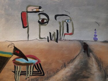 Dessin intitulée "Le chemin mystérieu…" par Jacky Patin, Œuvre d'art originale, Pastel