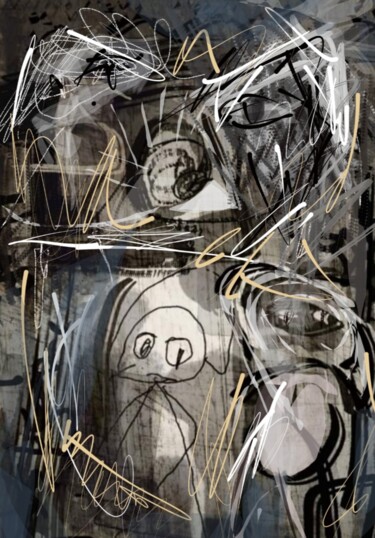 Digital Arts titled "Gribouille" by Jacky Patin, Original Artwork, Digital Painting
