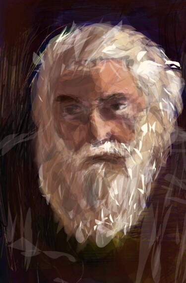 Arts numériques intitulée "Un grand-père..." par Jacky Patin, Œuvre d'art originale, Peinture numérique
