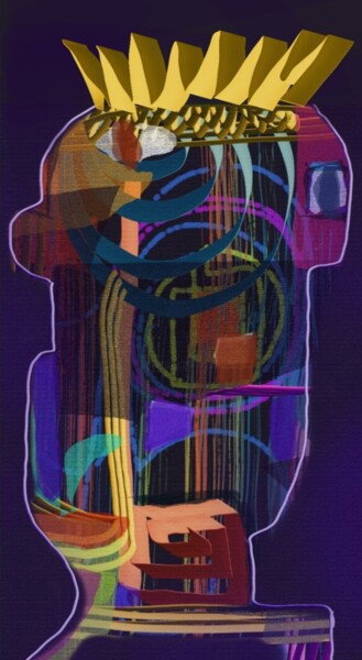 Arts numériques intitulée "Son royaume ?" par Jacky Patin, Œuvre d'art originale, Peinture numérique