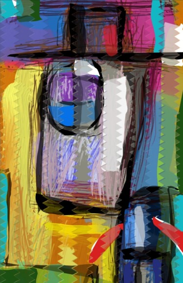 Arts numériques intitulée "La petite porte" par Jacky Patin, Œuvre d'art originale, Peinture numérique