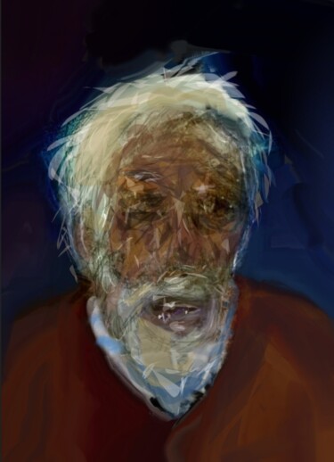 Arts numériques intitulée "Le père Oustin..." par Jacky Patin, Œuvre d'art originale, Peinture numérique