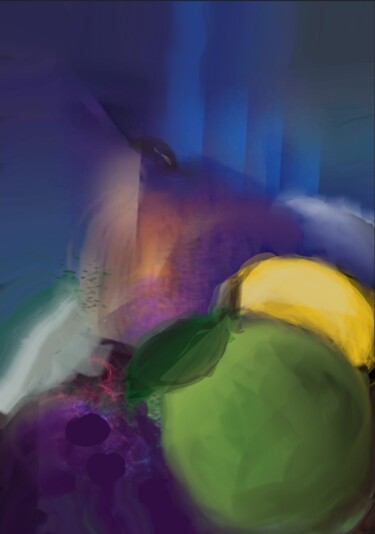 Artes digitais intitulada "Coupe de fruits" por Jacky Patin, Obras de arte originais, Pintura digital