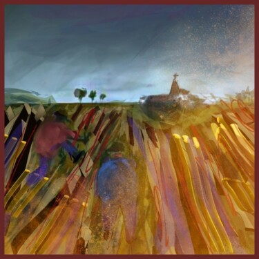 Arts numériques intitulée "La terre d'ocre..." par Jacky Patin, Œuvre d'art originale, Peinture numérique
