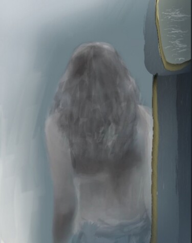 Arts numériques intitulée "La fille aux cheveu…" par Jacky Patin, Œuvre d'art originale, Peinture numérique