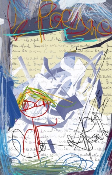Цифровое искусство под названием "Les mots..." - Jacky Patin, Подлинное произведение искусства, Цифровая живопись