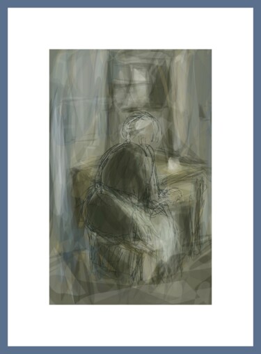 Arte digitale intitolato "Grand-mère..." da Jacky Patin, Opera d'arte originale, Pittura digitale