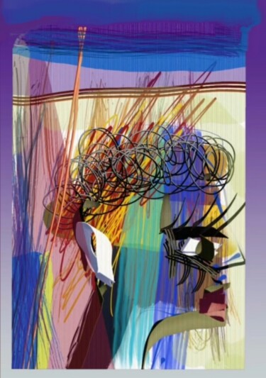 Digitale Kunst mit dem Titel "La folie du carnava…" von Jacky Patin, Original-Kunstwerk, Digitale Malerei