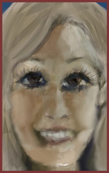 Digital Arts titled "Portrait M P..." by Jacky Patin, Original Artwork, Digital Painting