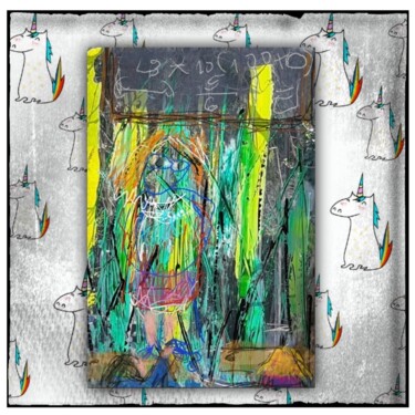Arts numériques intitulée "La maîtresse d'écol…" par Jacky Patin, Œuvre d'art originale, Peinture numérique
