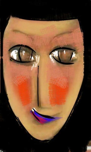 Digital Arts titled "le masque 2" by Jacky Patin, Original Artwork