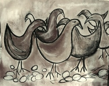 Arte digital titulada "les oiseaux de mer" por Jacky Patin, Obra de arte original