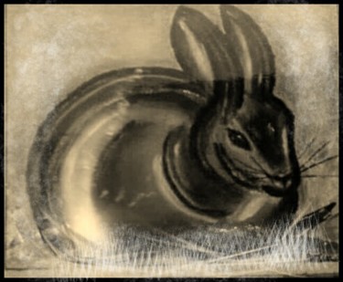 Arte digital titulada "Le lapin.." por Jacky Patin, Obra de arte original