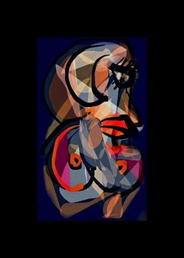 Digitale Kunst mit dem Titel "Sans titre" von Jacky Patin, Original-Kunstwerk