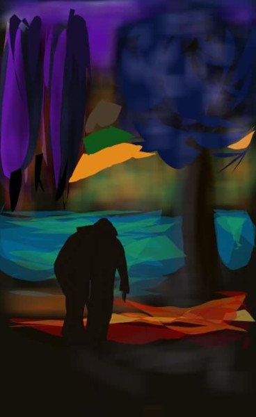 Arts numériques intitulée "La promenade" par Jacky Patin, Œuvre d'art originale