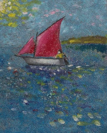 Peinture intitulée "Sortie en mer" par Jacques Lelievre, Œuvre d'art originale, Acrylique