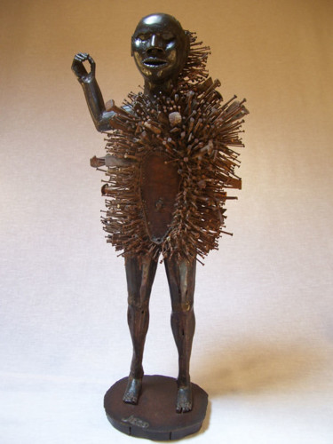 Sculpture intitulée "Magie noire" par Jaco, Œuvre d'art originale, Métaux