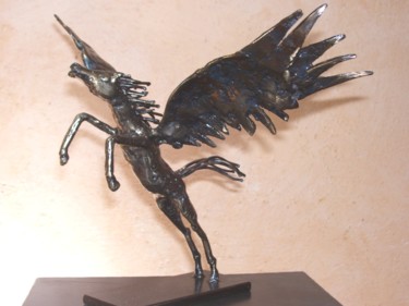 Sculpture intitulée "Pégase" par Jaco, Œuvre d'art originale, Métaux