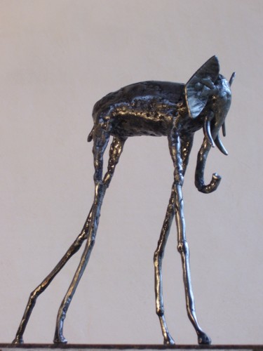 Sculpture intitulée "Hommage à Dali n°2" par Jaco, Œuvre d'art originale, Métaux