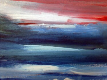 Painting titled "Blue Sea" by Jacob Farkas, Original Artwork, Acrylic