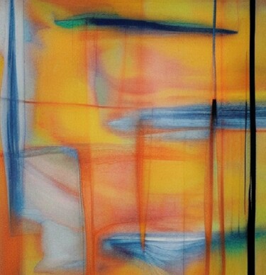 Schilderij getiteld "JACOB FARKAS: ORANGE" door Jacob Farkas, Origineel Kunstwerk, Acryl