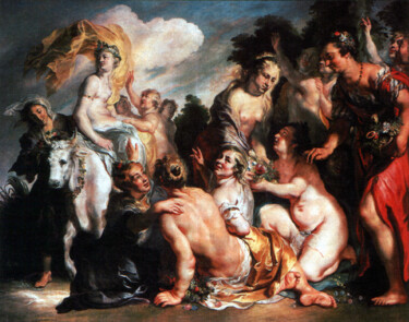 Peinture intitulée "L'enlèvement d'Euro…" par Jacob Jordaens, Œuvre d'art originale, Huile