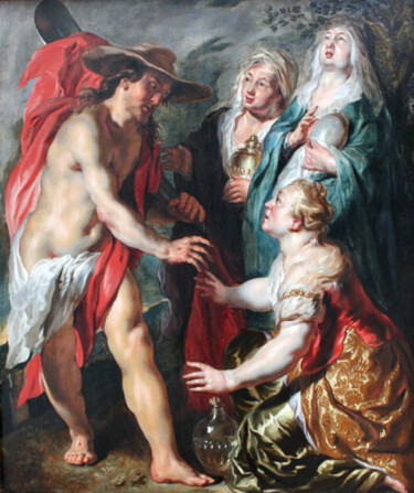 Malarstwo zatytułowany „Le Christ apparaiss…” autorstwa Jacob Jordaens, Oryginalna praca, Olej