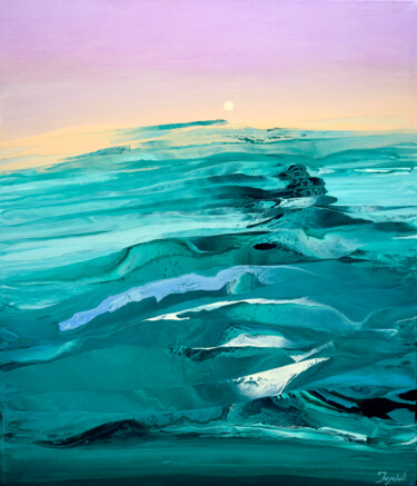 Painting titled "Above The Waves 5" by Jacob Jugashvili, Original Artwork, Enamel