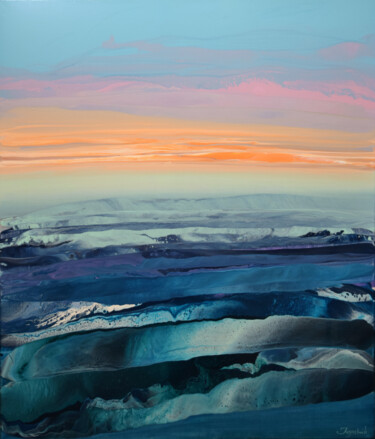 Pittura intitolato "Above The Waves 4" da Jacob Jugashvili, Opera d'arte originale, Smalto