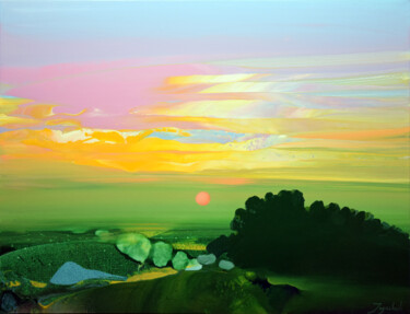 Peinture intitulée "Abandoned Sky 4" par Jacob Jugashvili, Œuvre d'art originale, Émail