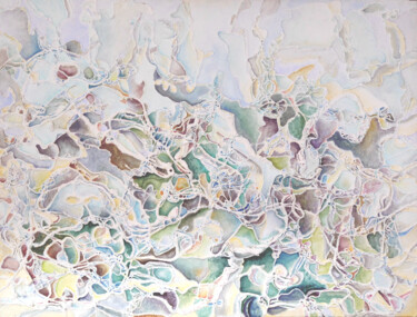 Malerei mit dem Titel "Bergland" von Jacob Maler, Original-Kunstwerk, Acryl