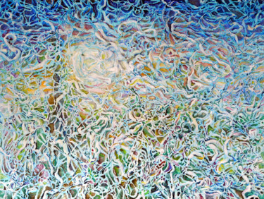 Malerei mit dem Titel "blaue Stunde in Arl…" von Jacob Maler, Original-Kunstwerk, Acryl
