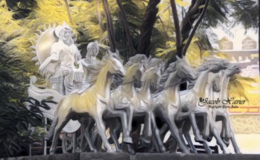 Painting titled "Horses change lives…" by Jacob Xavier, Original Artwork, Digital Photography